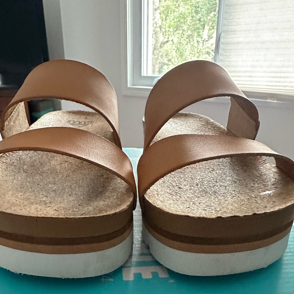 Reef Women's Cognac Double-Strap Platform Sandals